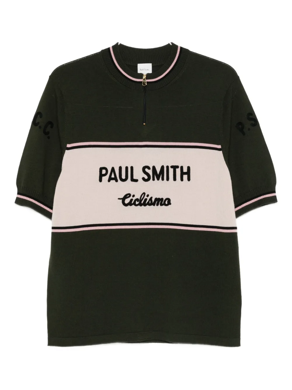 Paul Smith half-zip striped sweater - グリーン Paul Smith half-zip striped sweater - グリーン