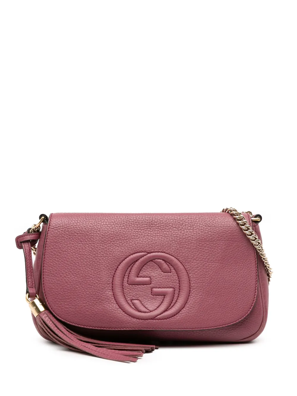 Gucci Pre-Owned 2016-2025 ミディアム レザー ソーホー チェーン フラップ ショルダーバッグ - ピンク Gucci Pre-Owned 2016-2025 ミディアム レザー ソーホー チェーン フラップ ショルダーバッグ - ピンク