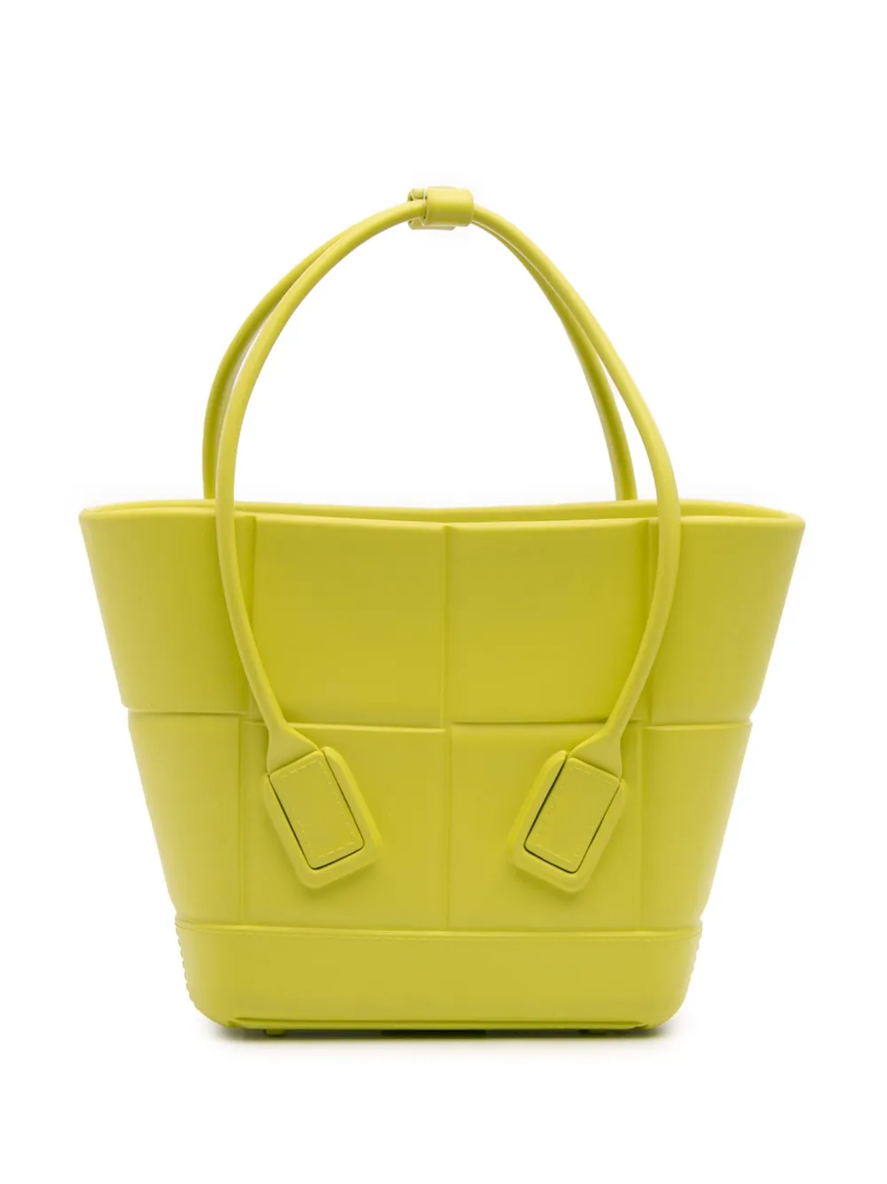 Pre-owned Bottega Veneta 2012-2025 Mini Rubber Arco Shopping Bag Handbag In Green
