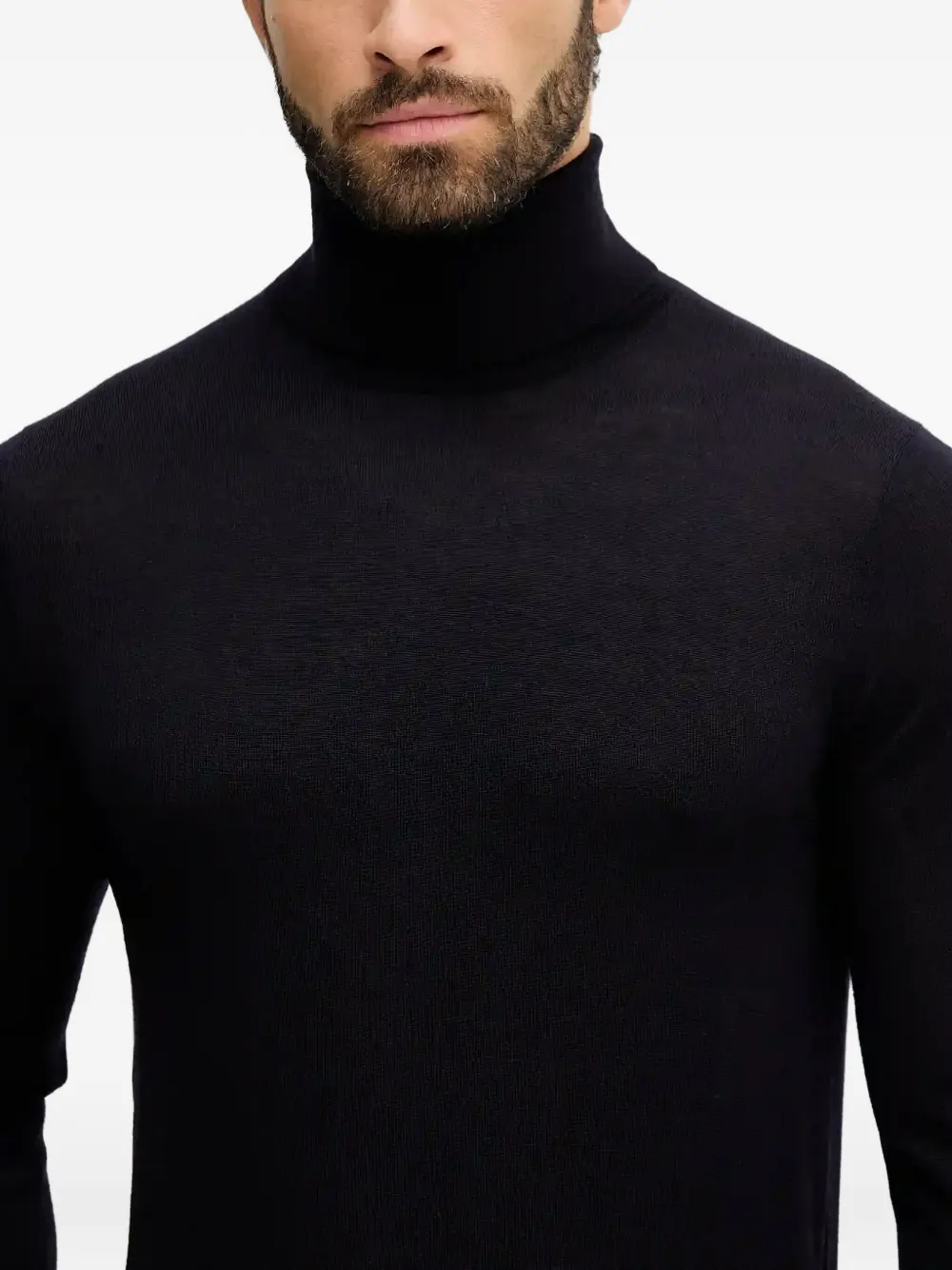 Liu •jo Logo-plaque Roll-neck Sweater In Blue