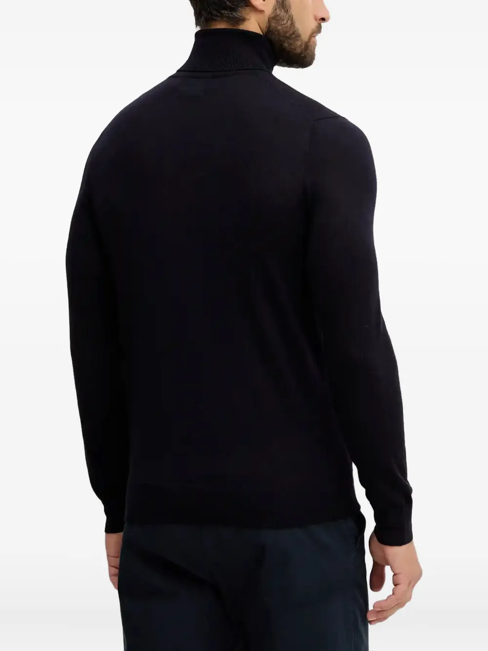Liu •jo Logo-plaque Roll-neck Sweater In Blue
