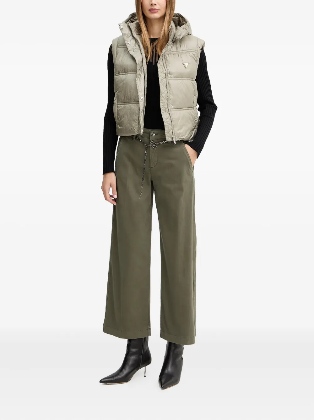 LIU JO chain-belt trousers | Cropped Pants | Image 2