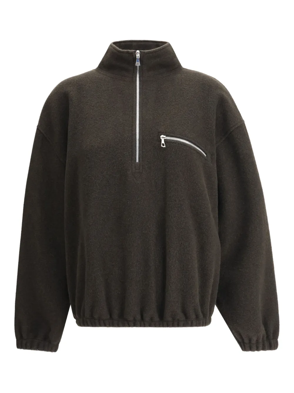 Rier zip polar fleece sweater | Brown | Image 1