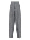 SA SU PHI check-print pleated trousers - Grey