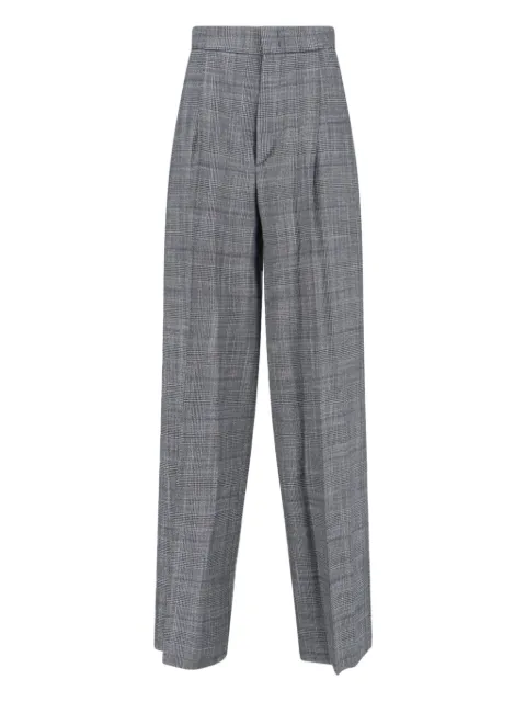 SA SU PHI check-print pleated trousers