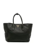 Prada Pre-Owned 2000-2025 Vitello Daino Open Convertible Tote satchel - Black