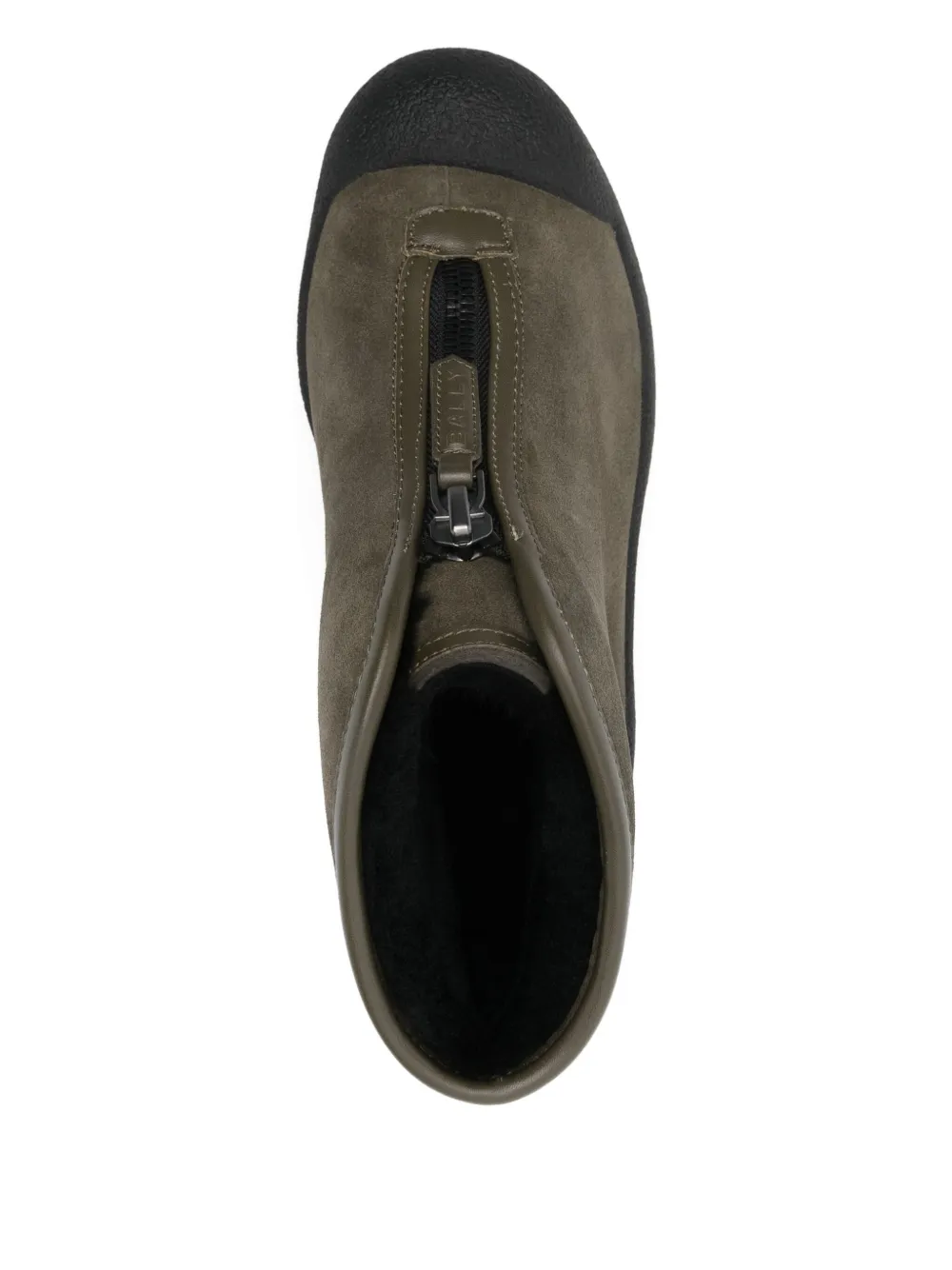 Bally Curling Zip-up Ankle Boots In Green