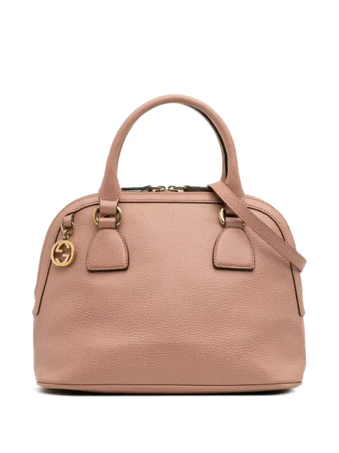 Gucci Pre-Owned 2016-2025 Small Dollar Calfskin GG Charm Dome satchel