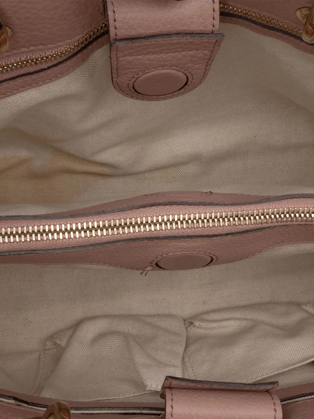 Pre-owned Gucci 2016-2025 Medium Calfskin Bamboo Shopper Satchel In Pink
