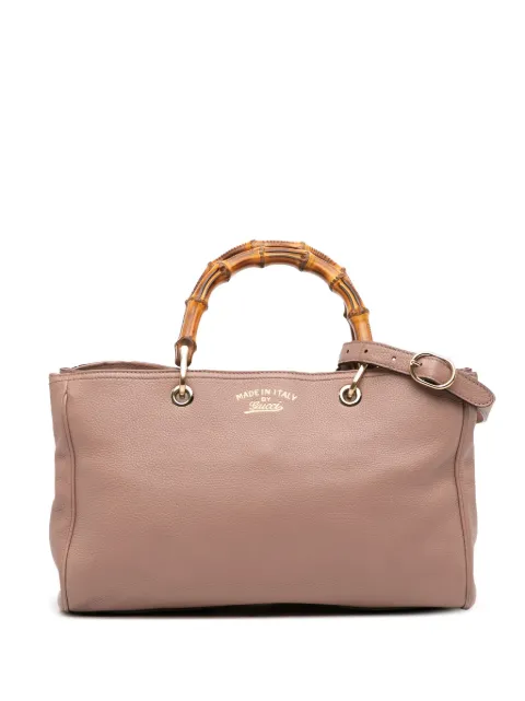 Gucci Pre-Owned 2016-2025 Medium Calfskin Bamboo Shopper satchel