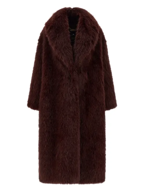 Elisabetta Franchi shawl-collar faux-fur coat