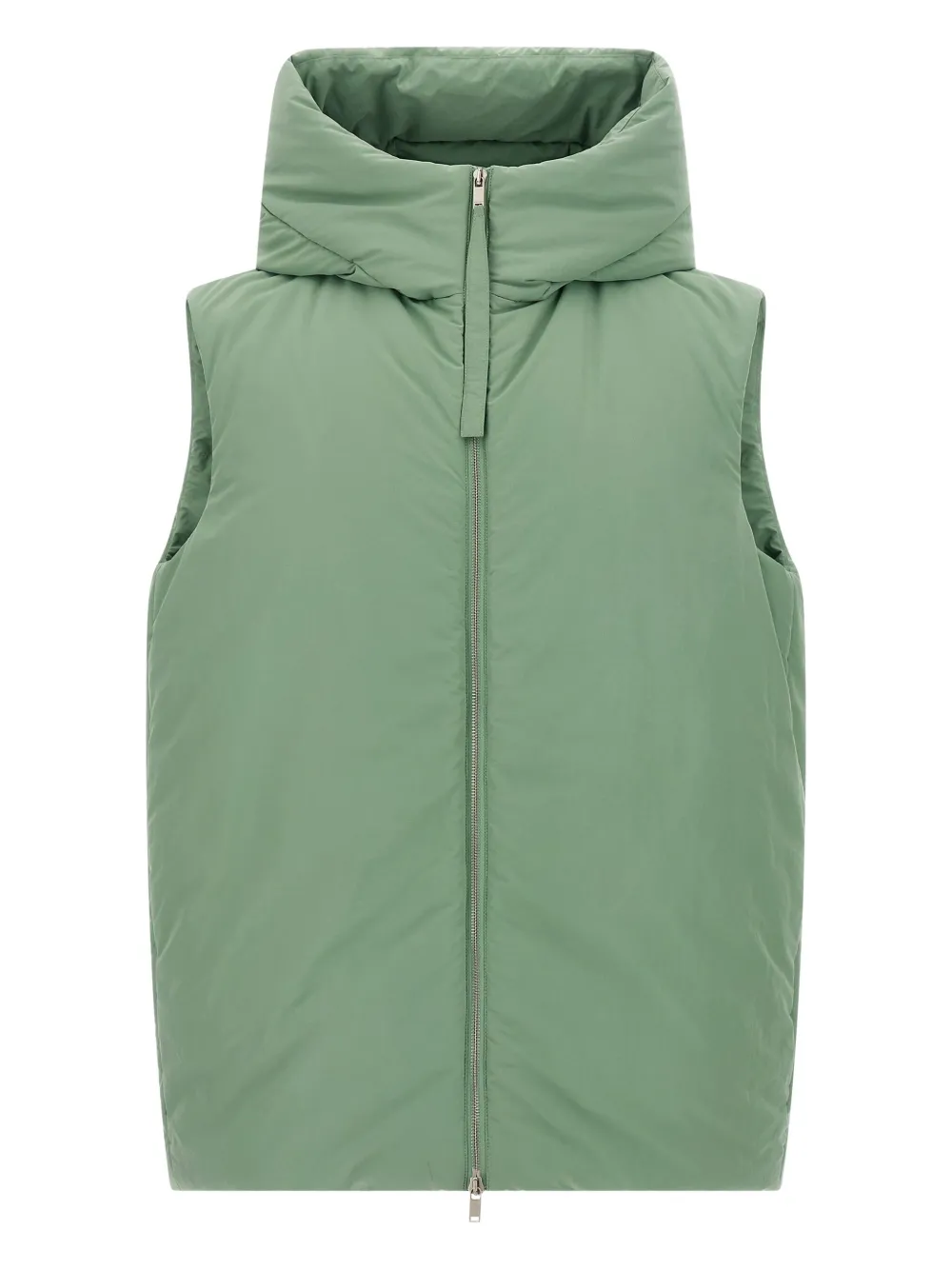 Jil Sander 160 hooded padded gilet - グリーン Jil Sander 160 hooded padded gilet - グリーン