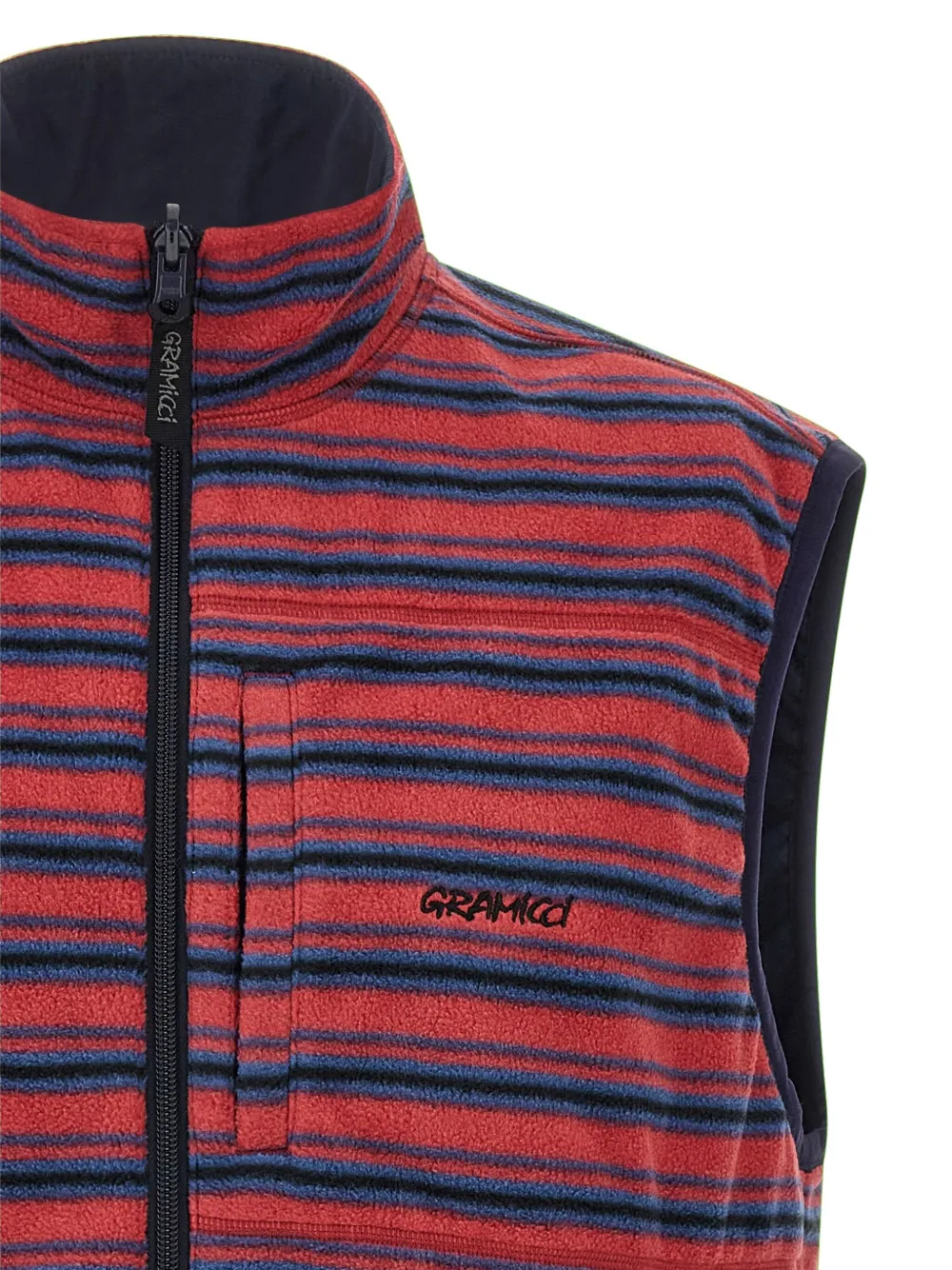 Gramicci Thermal Fleece Reversible Gilet Multicolor In Red