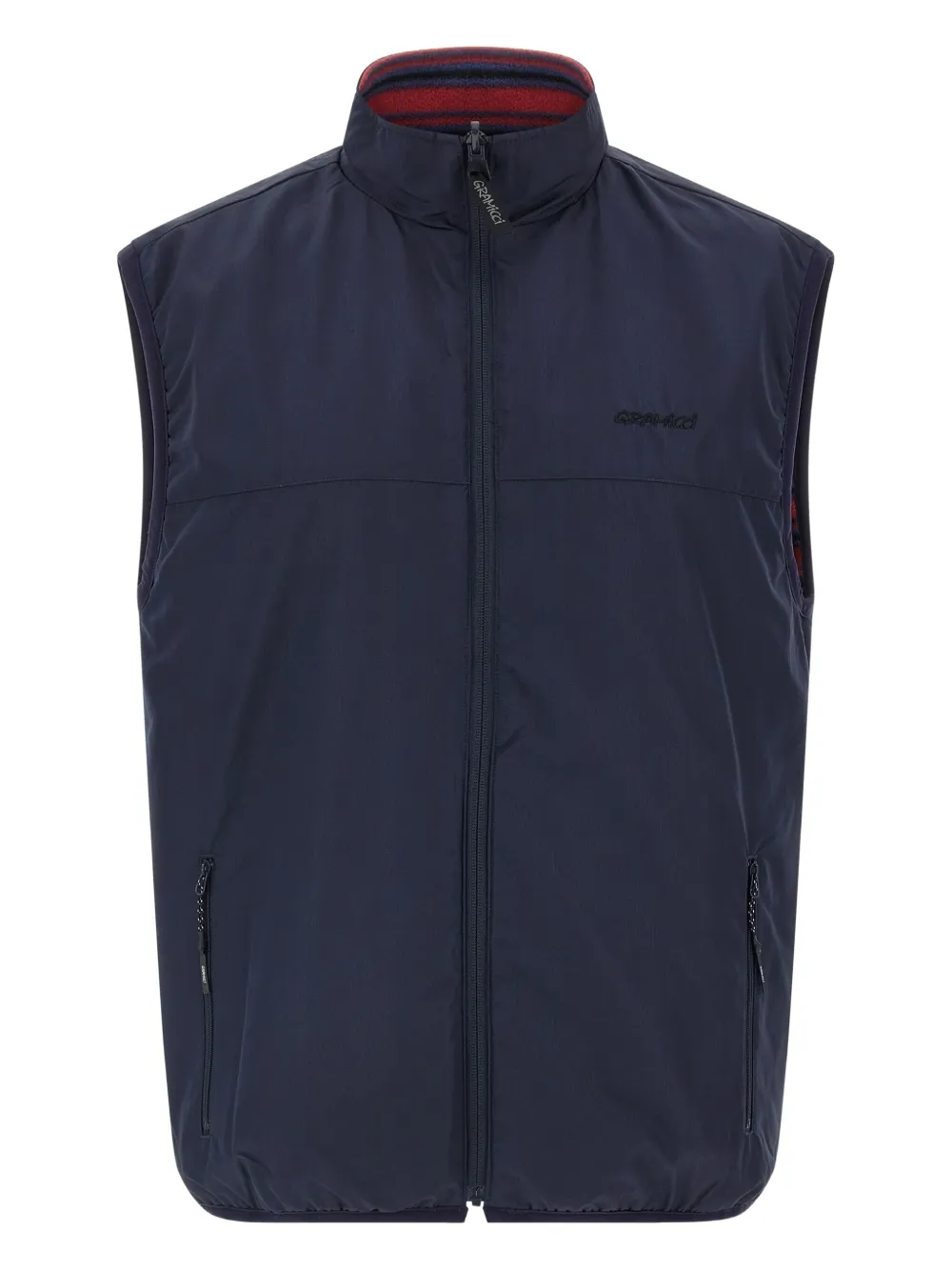 Gramicci Thermal Fleece Reversible Gilet Multicolor In Red
