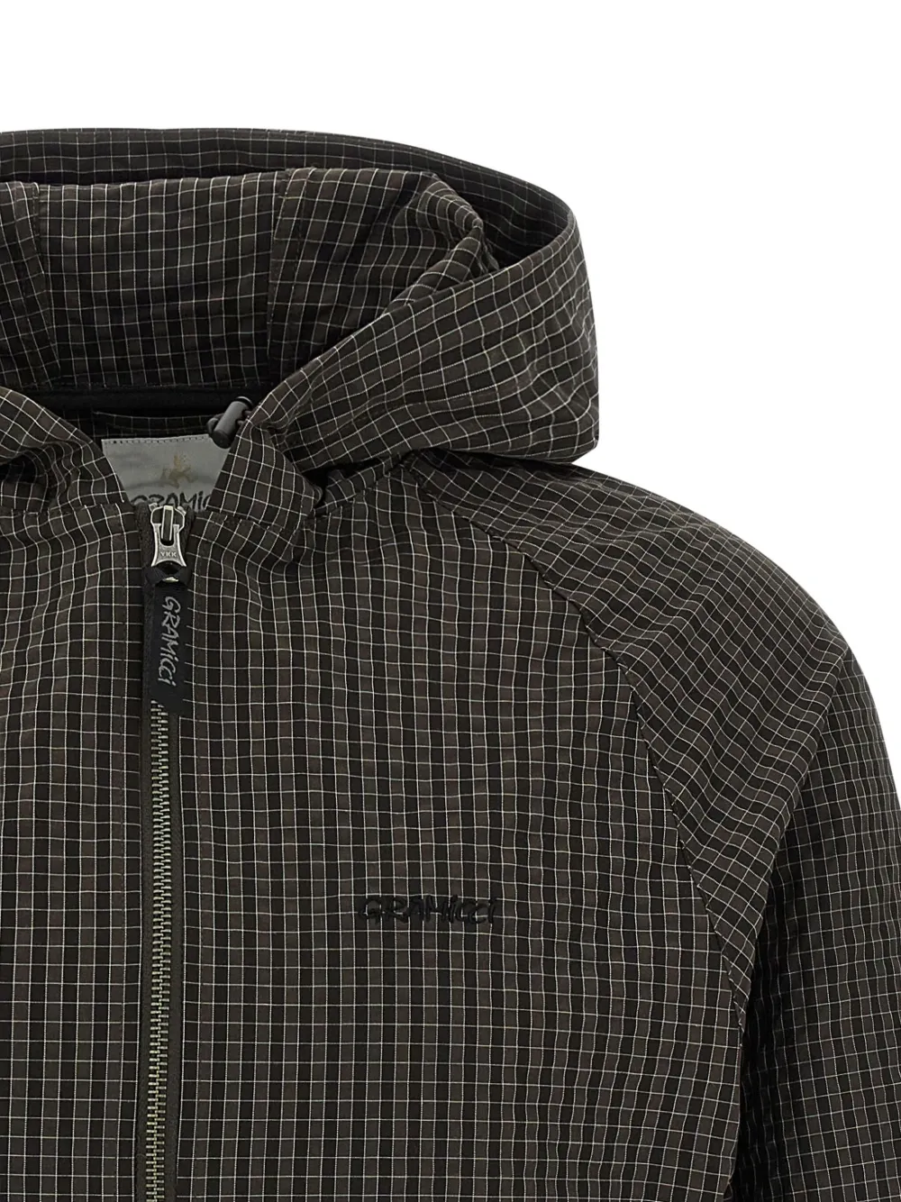 Gramicci Northside Plaid Puffer Jackets Brown In Black