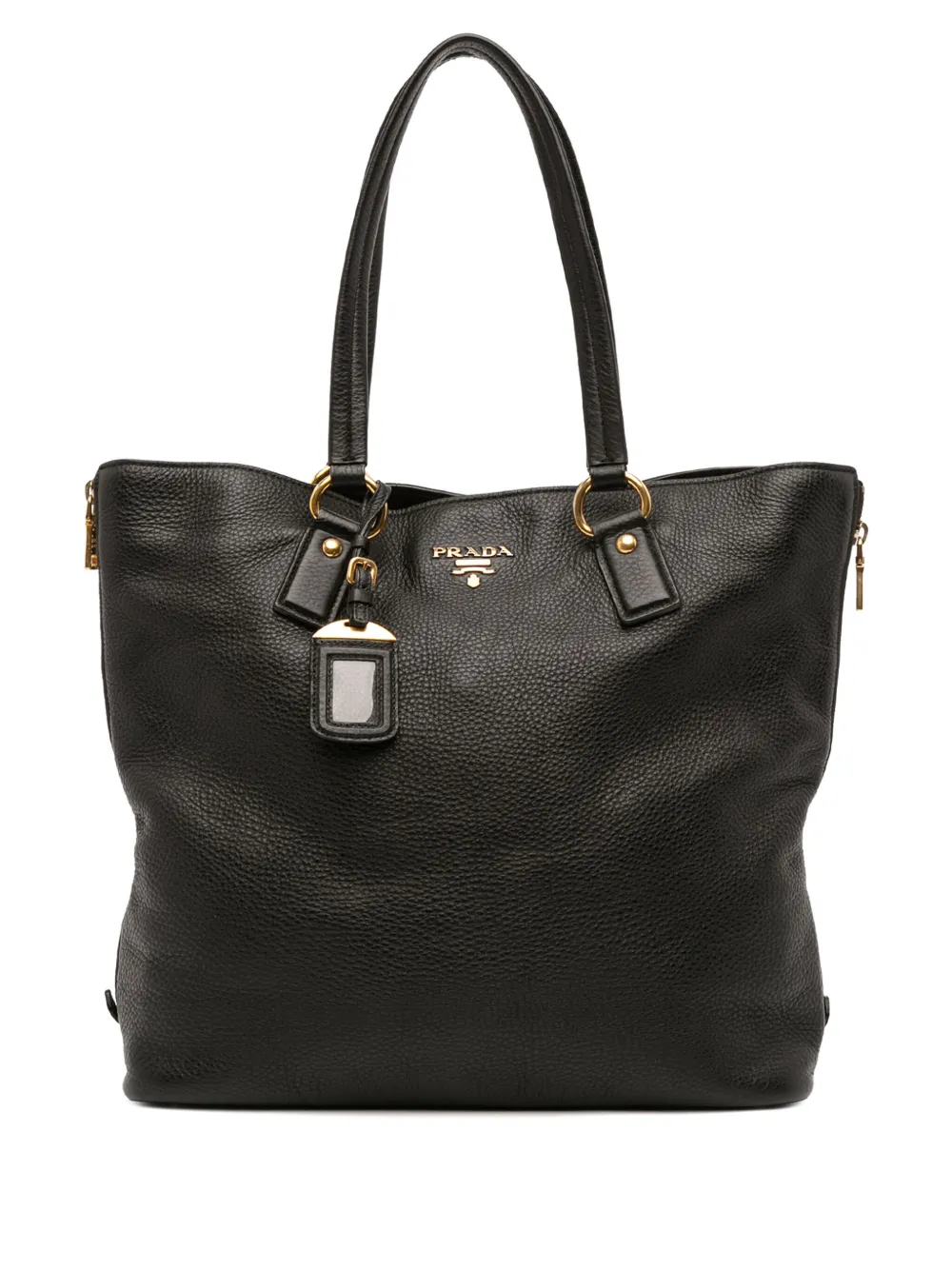 Prada Pre-Owned 2010-2025 Vitello Daino Side Zip tote bag | Black | Image 1