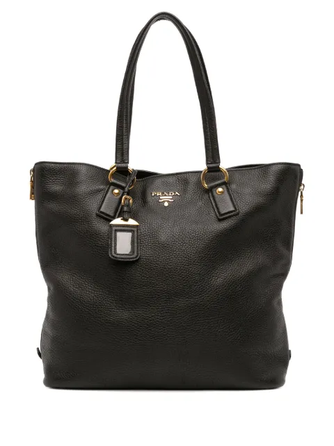 Prada Pre-Owned 2010-2025 Vitello Daino Side Zip tote bag