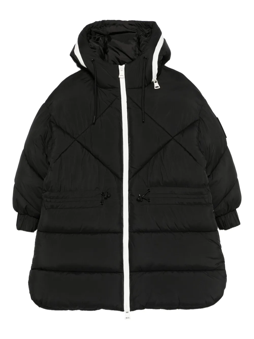 MSGM Kids chamarra capitonada con capucha | negro | Image 1
