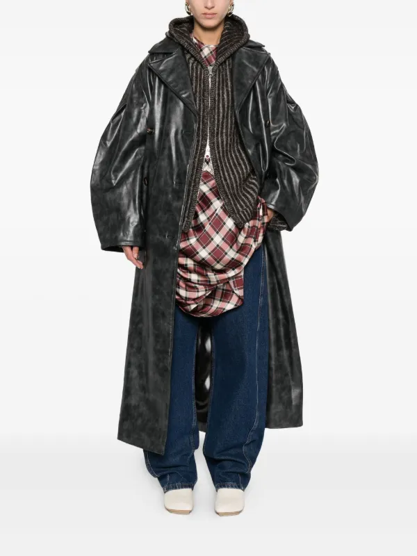 GANNI ダブルコート | ブラック | FARFETCH JP