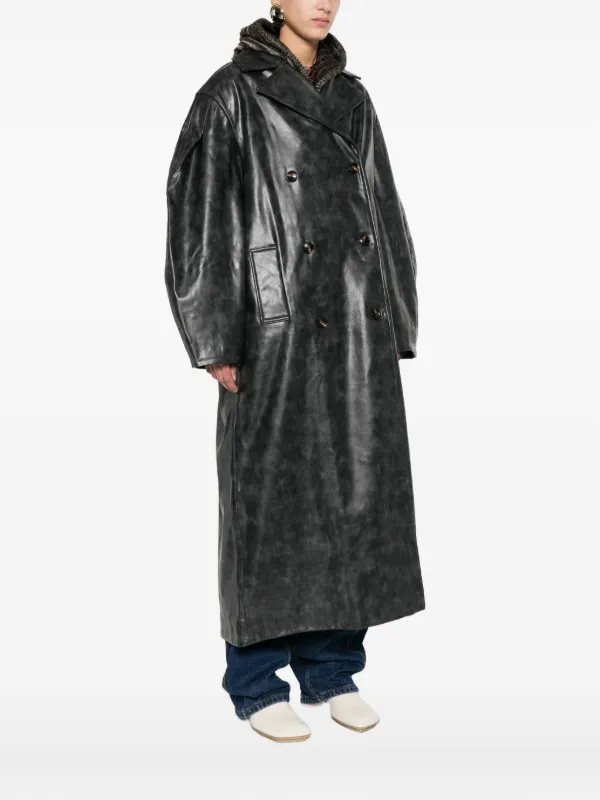 GANNI ダブルコート | ブラック | FARFETCH JP