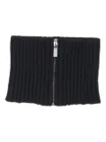 SA SU PHI ribbed cashmere collar - Black