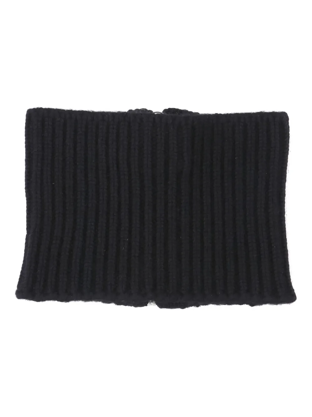 SA SU PHI ribbed cashmere collar - Zwart