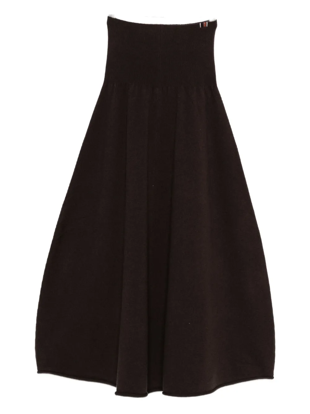 extreme cashmere ribbed midi skirt | Brown | Image 1