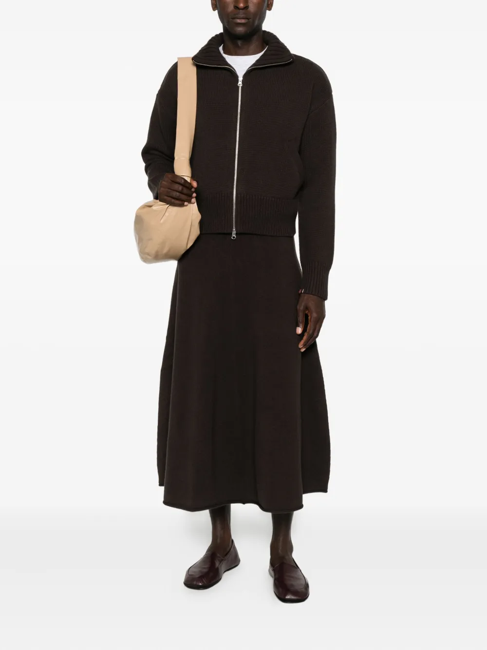 extreme cashmere ribbed midi skirt | A-Line Skirts | Image 2