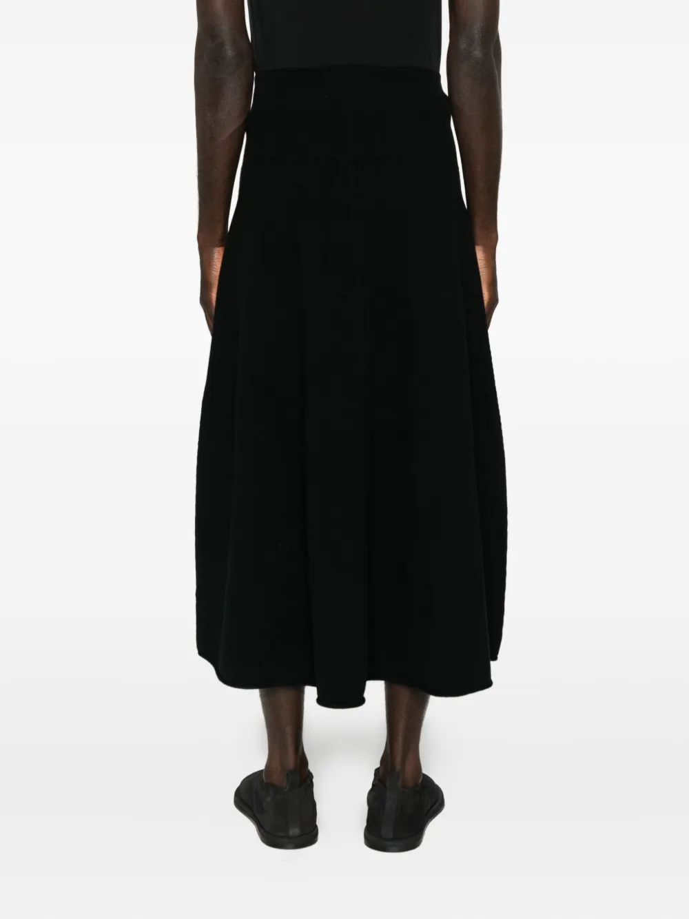 extreme cashmere Ease kasjmier midi-rok Zwart