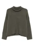 Soft Goat roll-neck ribbed sweater - Green