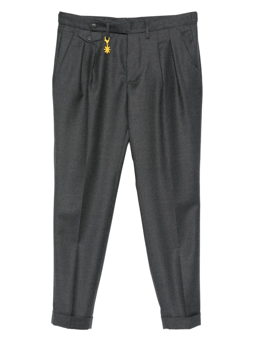 Manuel Ritz double-pleat flannel trousers | Grey | Image 1