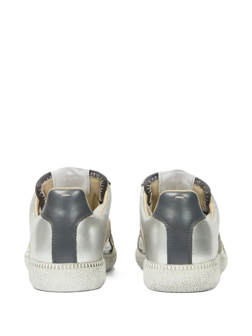 Maison Margiela Replica Iridescent Sneakers Shoes In Silver