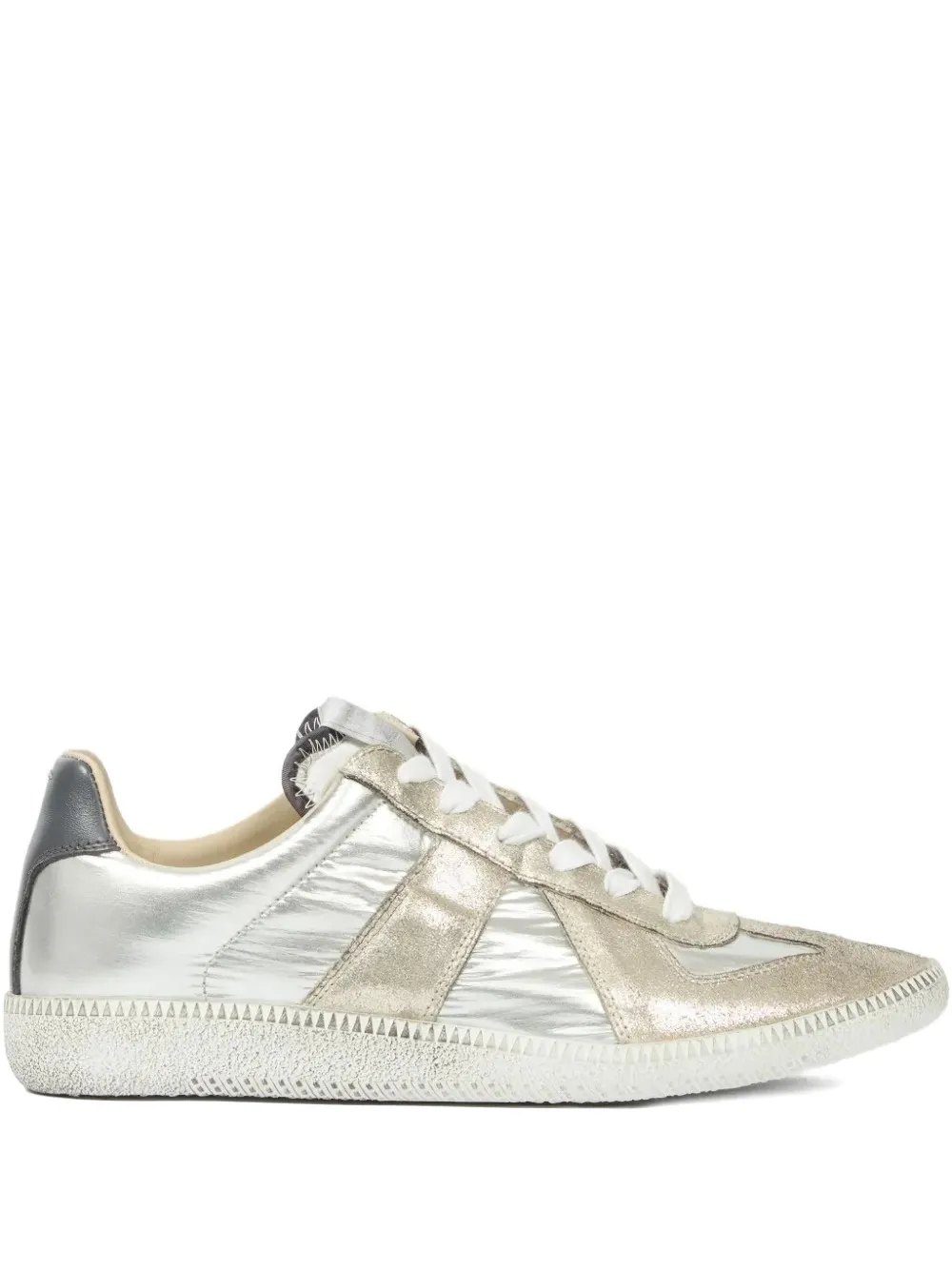 Maison Margiela Replica Iridescent Sneakers Shoes In Silver
