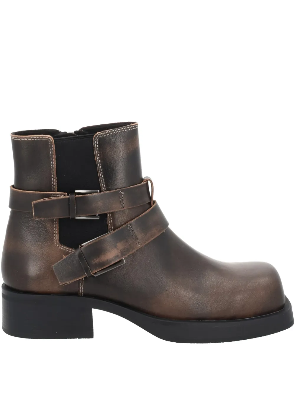 Ash buckle strap boots | Brown | Image 1