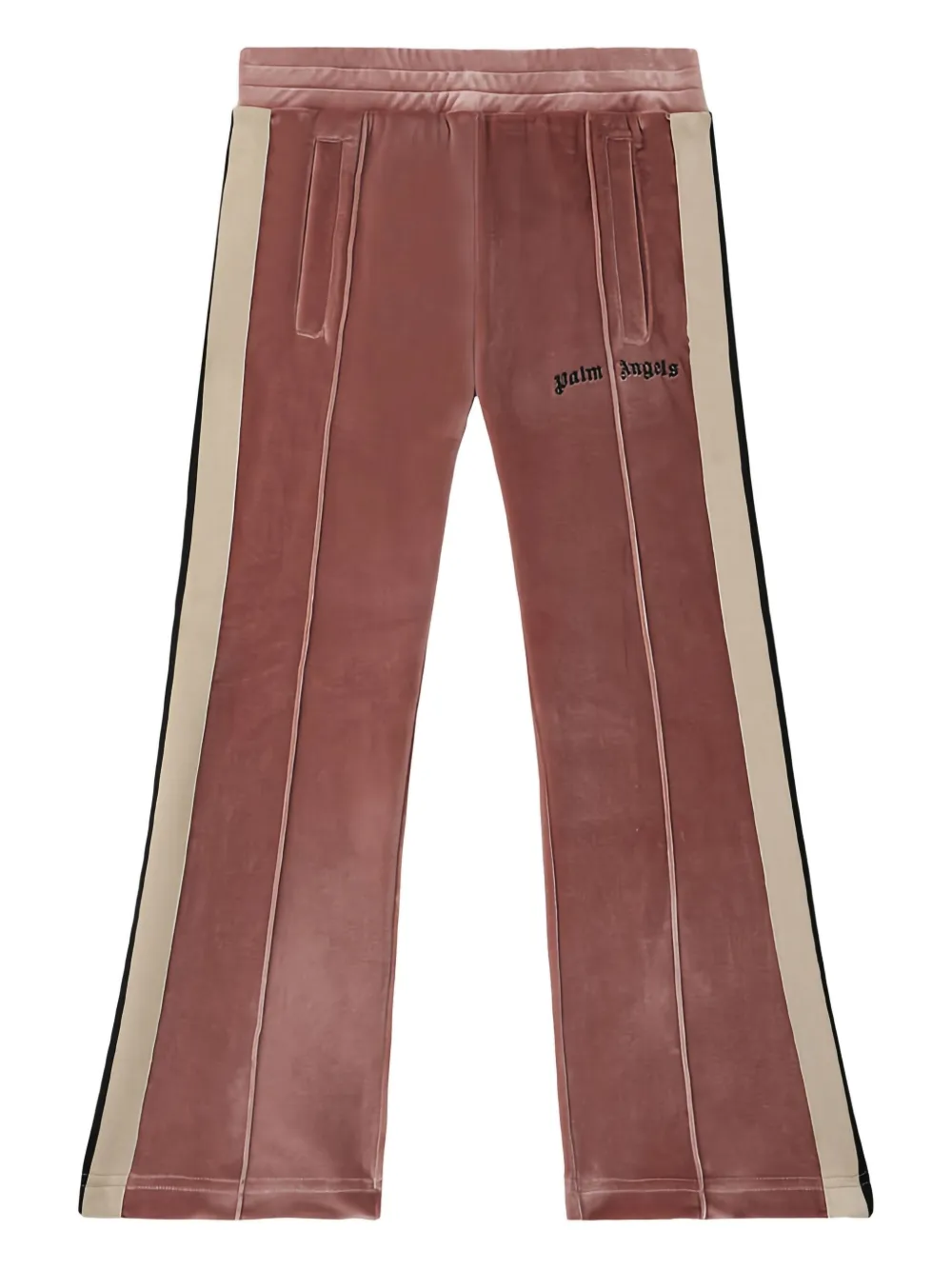 Palm Angels Kids embroidered-logo trousers - Rosa