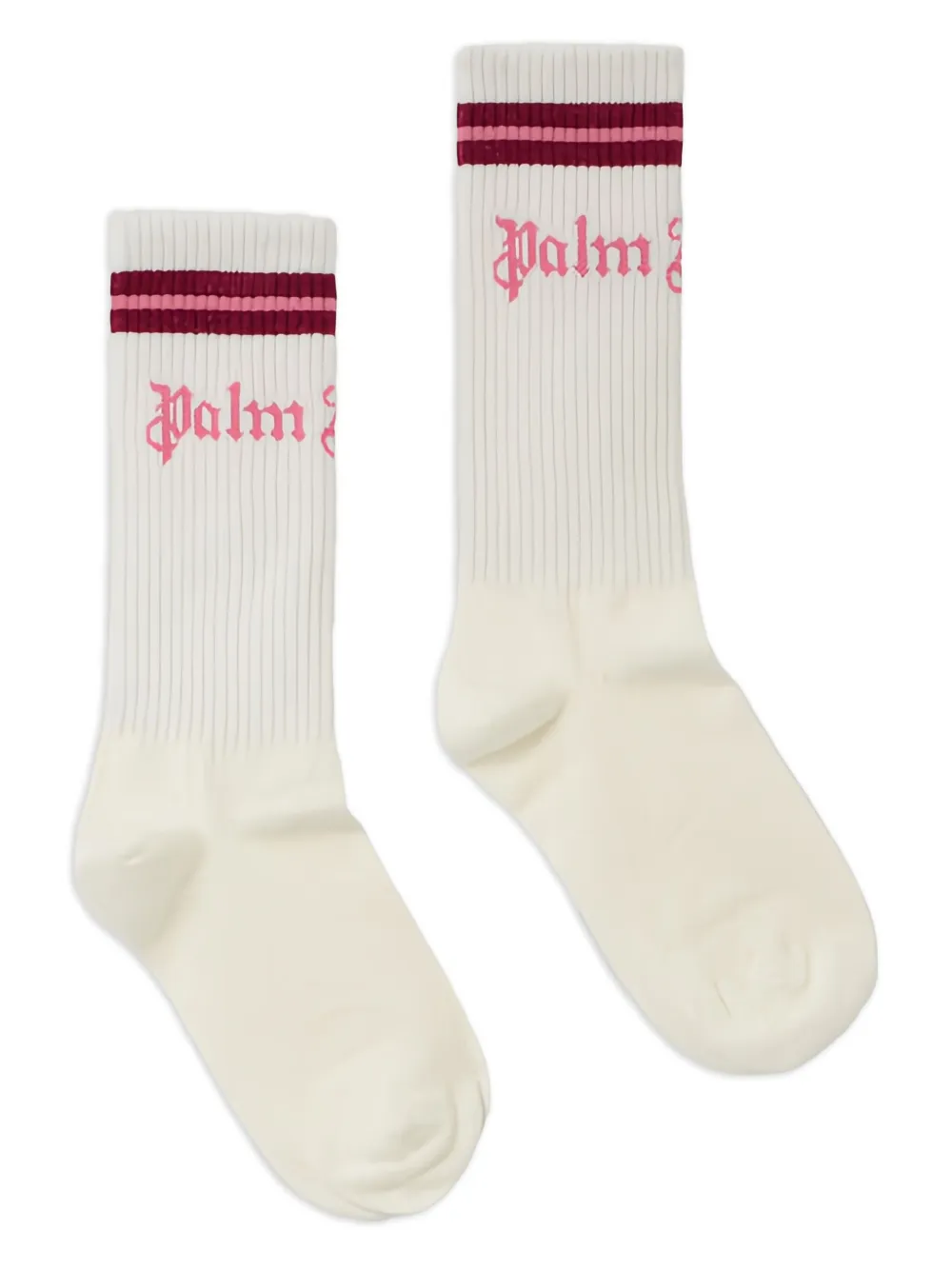 Palm Angels Kids Sokken met geborduurd logo Wit