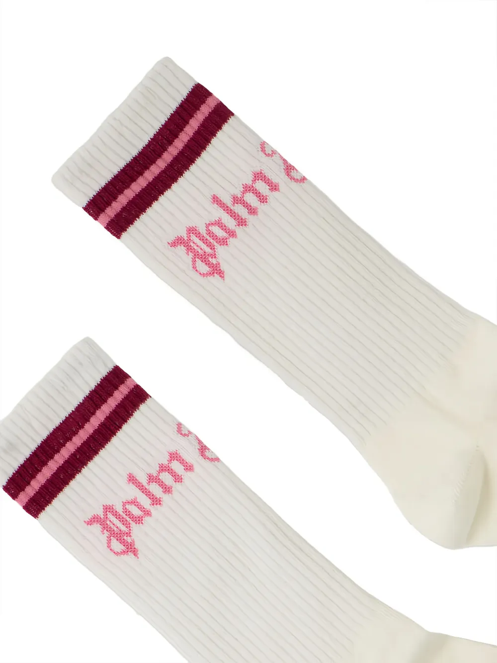 Palm Angels Kids Sokken met geborduurd logo Wit