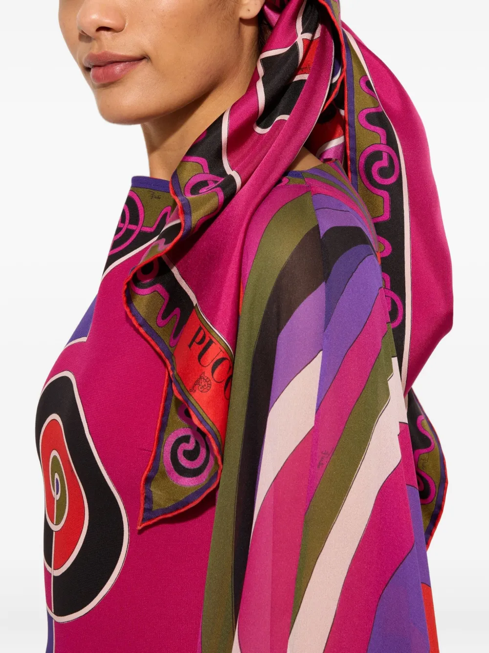 PUCCI Sjaal met print Roze
