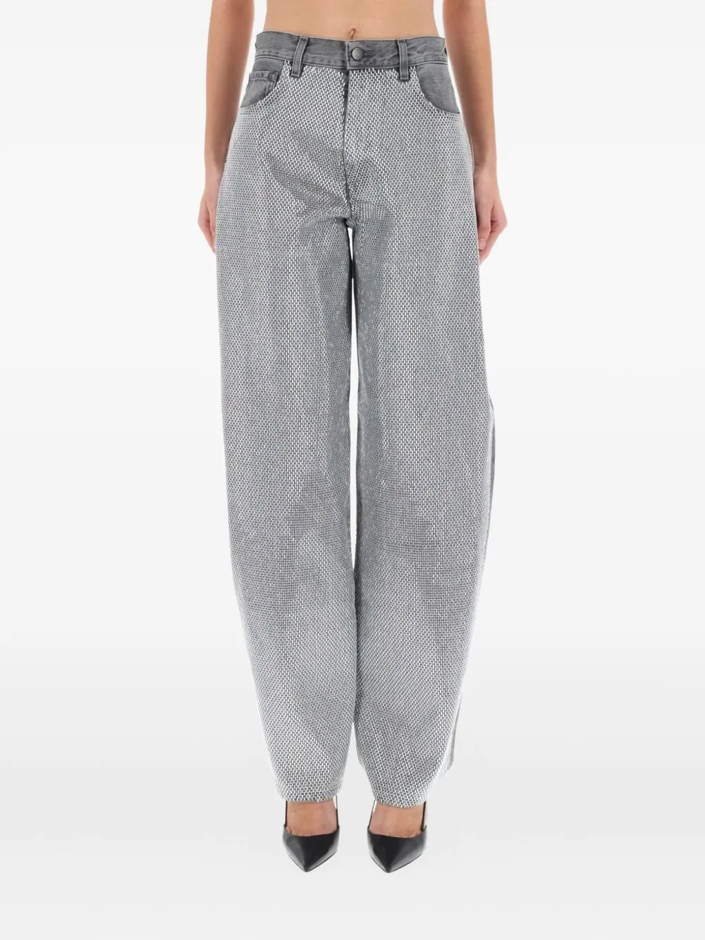 Haikure Wide-leg Jeans In Gray