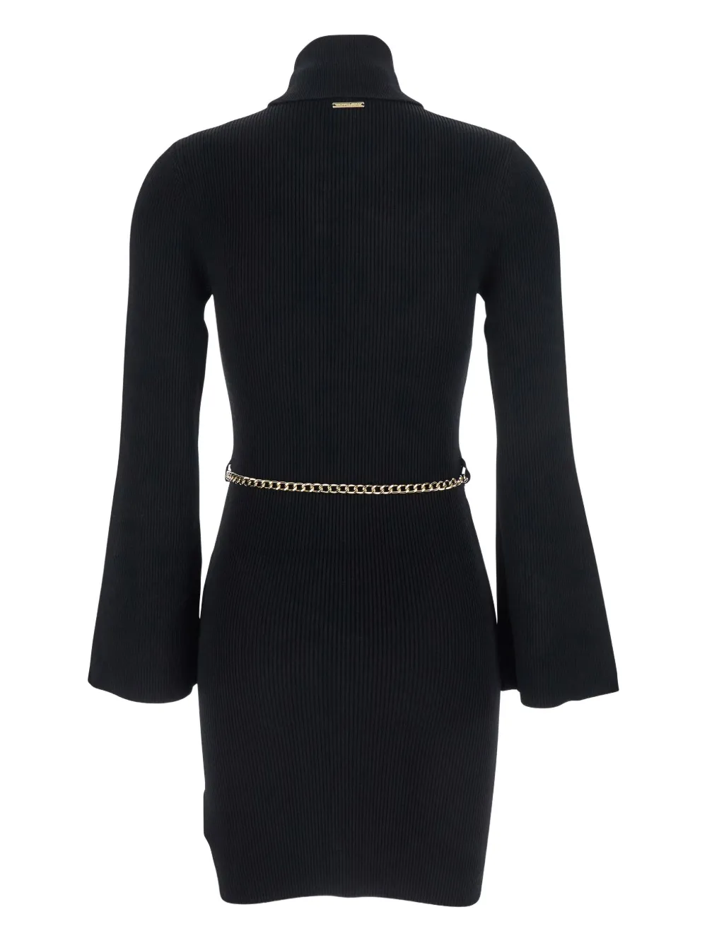 Michael Michael Kors ribbed chain-belt mini dress - Zwart