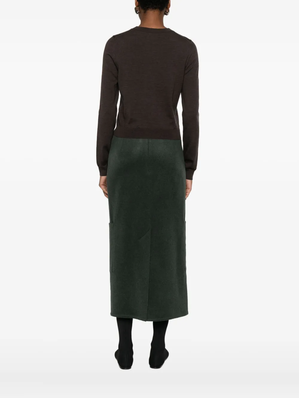 Khaite Round-neck Sweater In Brown