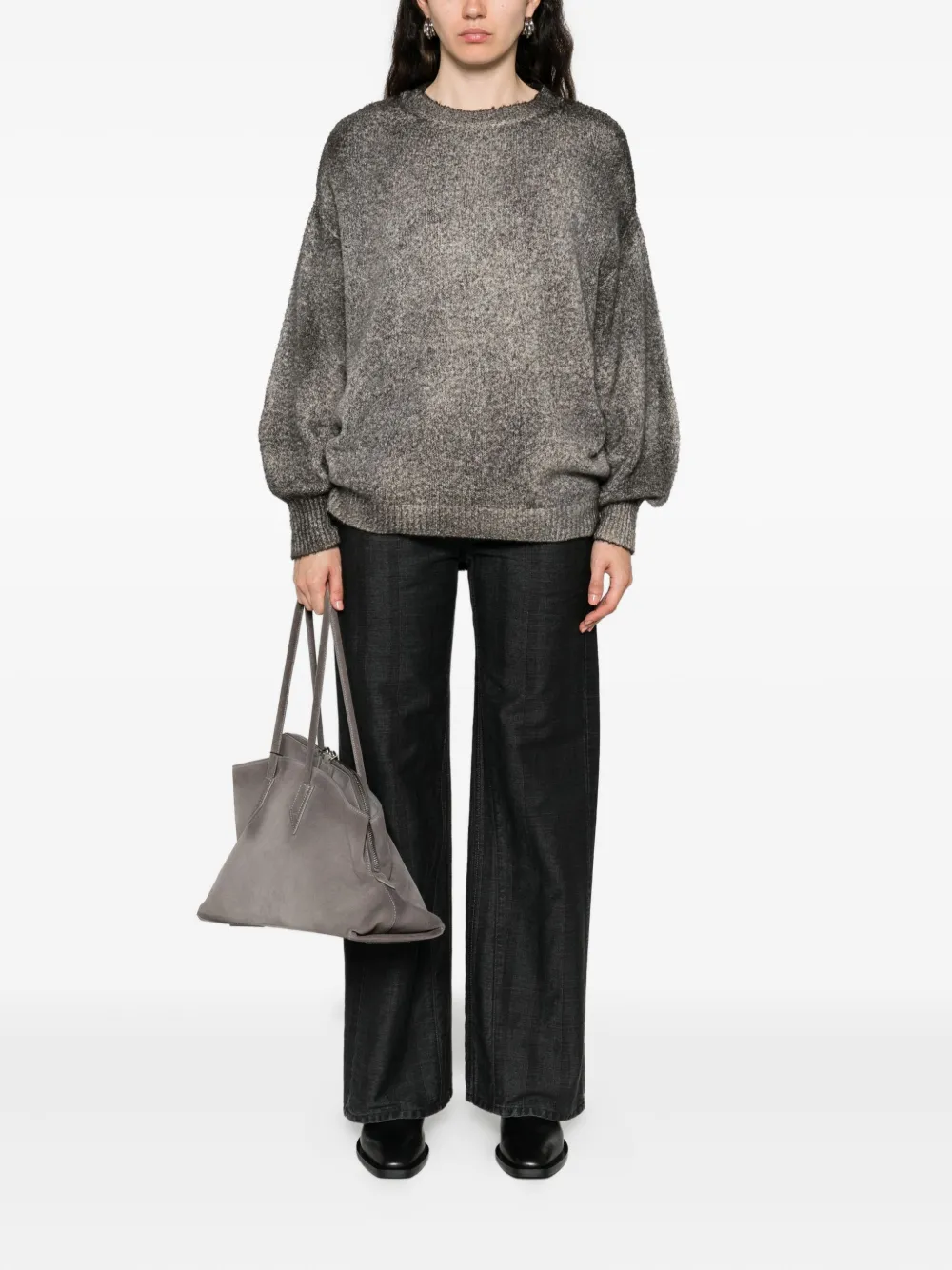 Avant Toi mélange jumper | Knitted Sweaters | Image 2