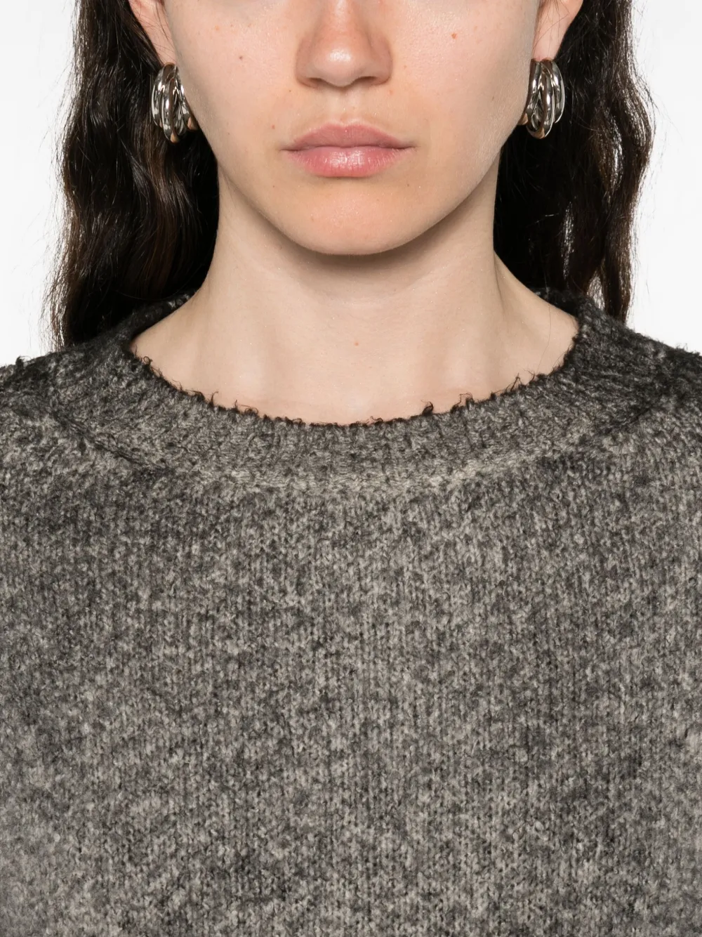 Avant Toi Gemêleerde trui Grijs