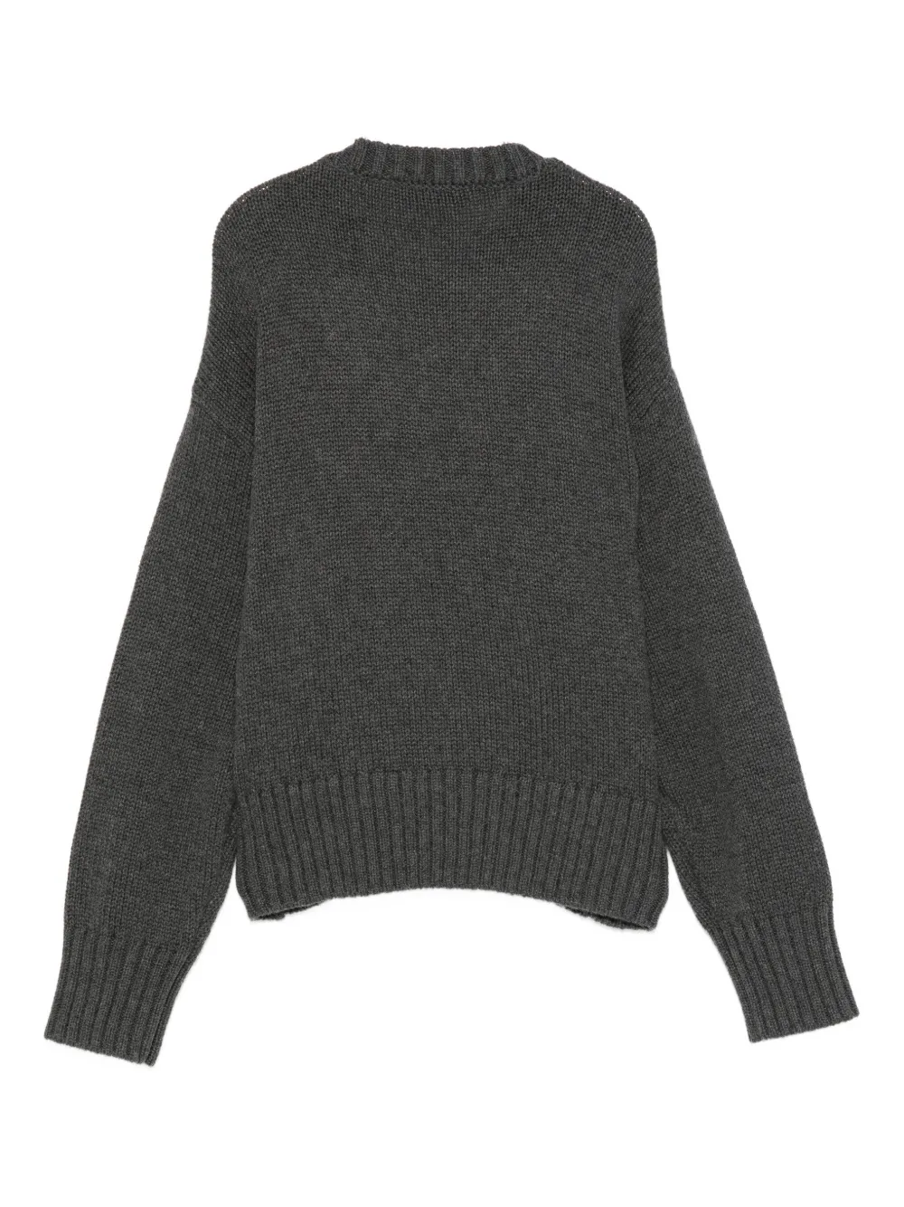 Msgm Eyelet-embellished Jumper In Gray
