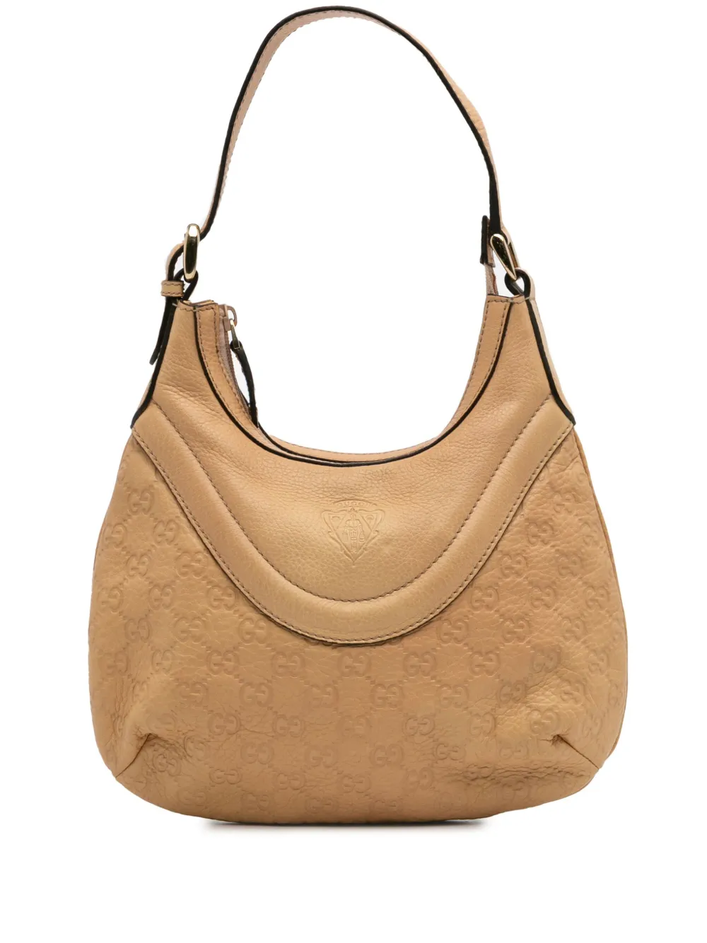 Gucci Pre-Owned 2016-2025 Small Guccissima Hysteria Crest hobo bag | Brown | Image 1