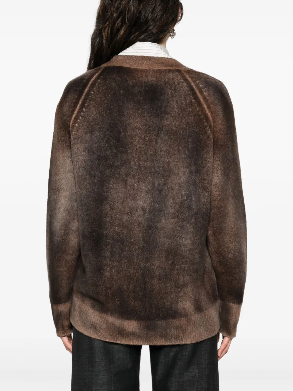 Avant Toi Vest van zijdeblend Bruin