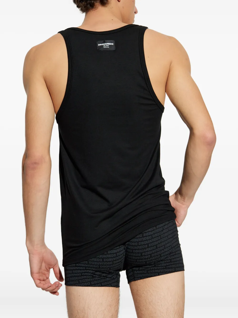 Dsquared2 Logo-patch Vest In Black