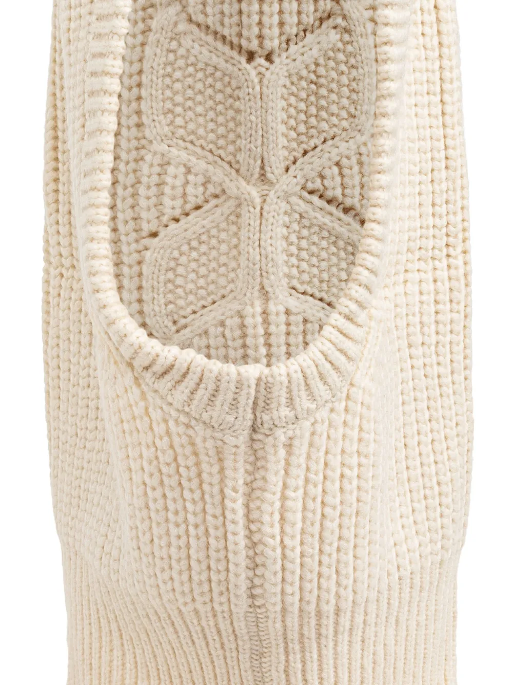 Ugg Cable-knit Balaclava In Neutral