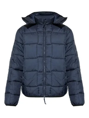Ea7 Emporio Armani logo-print Padded Jacket | Blue | FARFETCH