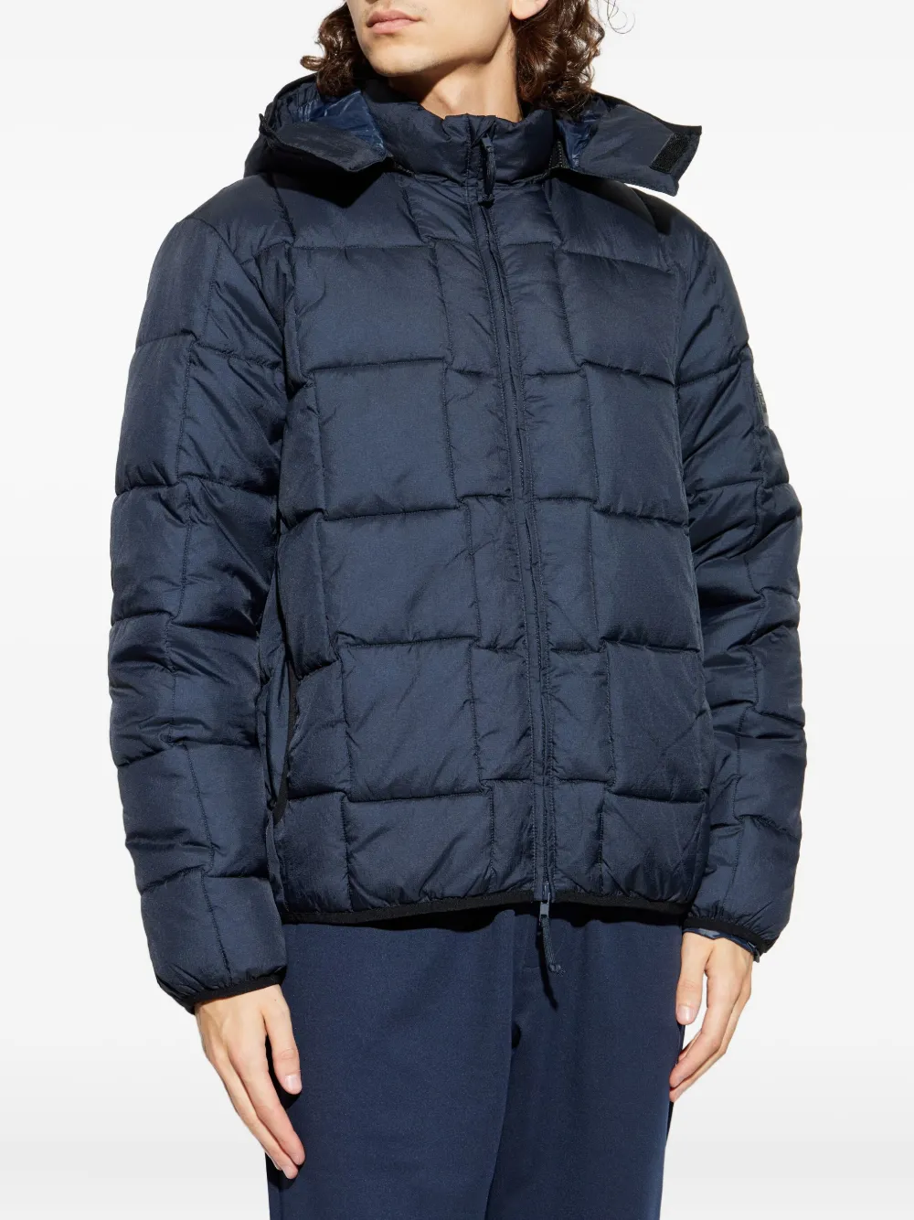 Ea7 Emporio Armani Gewatteerd jack met capuchon Blauw